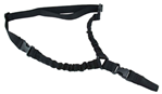 Tacfire 104797 TacFire SL002B One Point Sling 30"-40" L Adjustable Double Bungee Black Nylon We