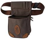 106212 Browning 121388692 Lona Shell Pouch Flint Canvas Body w/Brown Leather Accents Ad