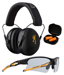 106232 Browning 126368 Range Kit  27 dB Over the Head Black Ear Cups with Black Headban