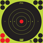 Pro-shot Produc 106376 Pro-Shot 8BGREEN6PK SplatterShot  Self-Adhesive Paper Black/Green 8" Bullseye In