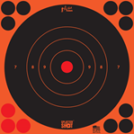 Pro-shot Produc 106377 Pro-Shot 8BORNG6PK SplatterShot  Self-Adhesive Paper Black/Orange Bullseye Inclu