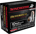 Winchester Ammu 107557 Winchester Ammo S10MMPDB Defender  10mm Auto 180 gr Bonded Jacket Hollow Point 2