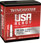 Winchester Ammu 107568 Winchester Ammo WBR30168 Centerfire Rifle  308 Win 168 gr Open Tip 100 Per Bag