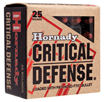Hornady Mfg Co 107650 Hornady 90063 Critical Defense FTX  32 Automatic Colt Pistol (ACP) 60 GR Flex Ti