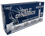 Fiocchi Ammunit 109301 Fiocchi 7RMA Shooting Dynamics7mm Rem Mag 139 GR Pointed Soft Point (PSP) 20 Bx/