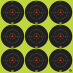 Pro-shot Produc 109328 Pro-Shot 2BGREEN108 SplatterShot  Self-Adhesive Paper Black/Yellow 2" Bullseye 1