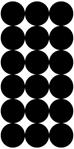 Pro-shot Produc 109331 Pro-Shot P216 SplatterShot Repair Pasters Black Self-Adhesive 1" Self-Adhesive 2