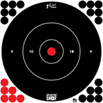 Pro-shot Produc 109334 Pro-Shot 12BWHTETG5PK SplatterShot  Bullseye Tagboard Hanging 12" Black/Red Incl