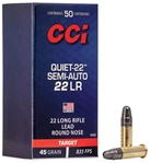 Cci/speer 109596 CCI 975CC Target & Plinking Quite-22 22 Long Rifle (LR) 40 GR Lead Round Nose 50