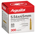 Aguila Ammuniti 109850 Aguila 1E556126 Rifle  5.56x45mm NATO 55 gr Full Metal Jacket Boat-Tail (FMJBT)