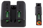Truglo 109915 TruGlo TG-13CZ2PC TFX Pro  Square Tritium/Fiber Optic Green with Orange Outline