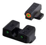Truglo 109928 TruGlo TG-231X1C Tritium Pro Night Sights Square Green with Orange Outline Front