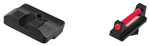 Truglo 109930 TruGlo TG-132G1 Fiber-Optic Pro Low Set Red Front, Black Rear with Black Finishe