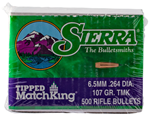 Sierra Bullets 110781 Sierra 7407C Tipped MatchKing  6.5 Creedmoor .264 107 gr Tipped MatchKing 500 Pe