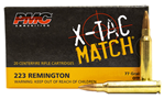 Pmc 111494 PMC 223XM X-Tac Match 223 Rem 77 gr Open Tip Match (OTM) 20 Bx/ 40 Cs