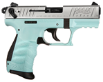 Walther Arms 5120760 P22 Q 22 LR 3.42" 10+1 Angel Blue Black Interchangeable Bac