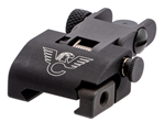 111887 Wilson Combat TRQDSR Rail Mount Rear Sight Quick Detach, Flip-Up Black for AR-15