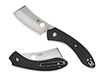112126 Spyderco C177GP ROC  3.07" Folding Cleaver Plain Matte Gray VG-10 SS Blade Black