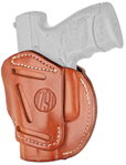 1791 Gun Leathr 112331 1791 Gunleather 3WH3CBRA 3-Way  Size 03 OWB Leather Classic Brown Belt Clip Fits