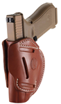 1791 Gun Leathr 112335 1791 Gunleather 3WH5CBRA 3-Way  Size 05 OWB Leather Classic Brown Belt Loop Fits
