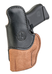 1791 Gun Leathr 112358 1791 Gunleather RCH3BLBR RCH  Black w/Brown Trim Leather IWB 1911 3"/Ruger LC9 R