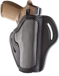 1791 Gun Leathr 112367 1791 Gunleather CFBH24SBLR BH2.4 Belt Holster OWB Black Leather/Carbon Fiber Fit
