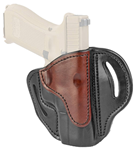 1791 Gun Leathr 112379 1791 Gunleather BH21BLBR BH2.1 Belt Holster Black w/Brown Trim Leather OWB fits
