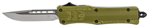 Cobra Enterpris 112479 CobraTec Knives SODCTK1SDNS CTK-1  Small 2.75" OTF Drop Point Plain D2 Steel Bla