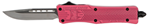 Cobra Enterpris 112485 CobraTec Knives SPKCTK1SDNS CTK-1  Small 2.75" OTF Drop Point Plain D2 Steel Bla