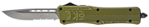 Cobra Enterpris 112495 CobraTec Knives MODCTK1MDS CTK-1  Medium 3" OTF Drop Point Part Serrated D2 Stee