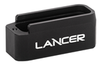 113781 Lancer EXTBP06BLK L5AWM Magazine Base Pad made of Aluminum with Black finish & A