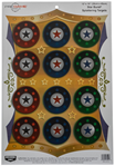 113784 Birchwood Casey 35591 Pregame  Star Burst Paper Hanging Universal 12" x 18" Mult