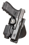 11482 Fobus GLT19 Tactical GLT Speed Holster Fits 2.25" Belts Polymer Black