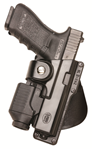 11483 Fobus GLT19RP Tactical GLT Speed Holster Fits 2.25" Belts Polymer Black