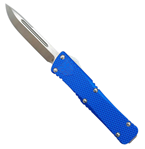 Cobra Enterpris 115600 CobraTec Knives MKBLUMDNS Mini Mamba  2.25" OTF Drop Point Plain D2 Steel Blade/