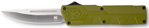 Cobra Enterpris 115613 CobraTec Knives ODCTLWDNS Lightweight  3.25" OTF Drop Point Plain D2 Steel Blade