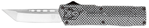 Cobra Enterpris 115619 CobraTec Knives CFCTLWTNS Lightweight  3.25" OTF Tanto Plain D2 Steel Blade/Carb