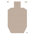 115785 Birchwood Casey 37029 EZE-Scorer  IPSC Silhouette Paper Hanging Universal 23" x