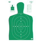 115787 Birchwood Casey 37015 EZE-Scorer Green Target Silhouette Paper Hanging 23" x 35"