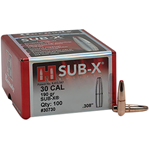 Hornady Mfg Co 115828 Hornady 30730 Sub-X  30 Cal .308 190 gr Subsonic-eXpanding 100 Per Box