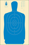 Action Target I 116014 Action Target B27SBLUE100 Qualification  Silhouette Paper Hanging 24" x 45" Blue