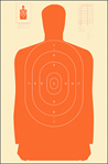 Action Target I 116015 Action Target B27SORANGE100 Qualification  Silhouette Paper Hanging 24" x 45" Or