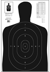 Action Target I 116022 Action Target B27EBLACK100 Economy  Silhouette Paper Hanging 23" x 35" Black/Whi