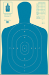 Action Target I 116023 Action Target B-27EBLUE-100 B-27E Economy Silhouette Hanging Paper Target 23" x