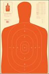 Action Target I 116025 Action Target B27ERED100 Economy  Silhouette Paper Hanging 23" x 35" Red/White 1