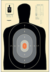 Action Target I 116027 Action Target B27EPROS100 B-27 Pros Silhouette Hanging Paper Target 23" x 35" 10