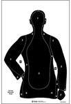 Action Target I 116029 Action Target B21EBLACK100 Qualification  Silhouette Paper 23" x 35" Black 100 P