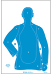 Action Target I 116030 Action Target B21EBLUE100 Qualification  Silhouette Paper Hanging 23" x 35" Blue