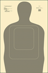 Action Target I 116037 Action Target TQ15GRAY100 Standard  Silhouette Paper Hanging 24" x 45" Gray/Whit