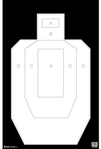 116038 Action Target IPSCPBKB100 High Visibility IPSC/USPSA Silhouette Heavy Paper Hang